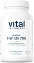 Vital Nutrients Ultra Pure® Fish Oil 700 | Kalp, Beyin ve Ortak Sağlık* | Sustainable Sourced High EPA & DHA Omega-3 Fatty Acid | Lemon Flavor | Gluten, Dairy & Soy Free | 60 Softgels