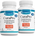 EuroMedica CuraPro - Beyin ve Immune Health Support - Curcumin & Turmeric Essential Oil - Herbal Liver Desteği - 60 Softgels, 2 Pack (120 Softgels)