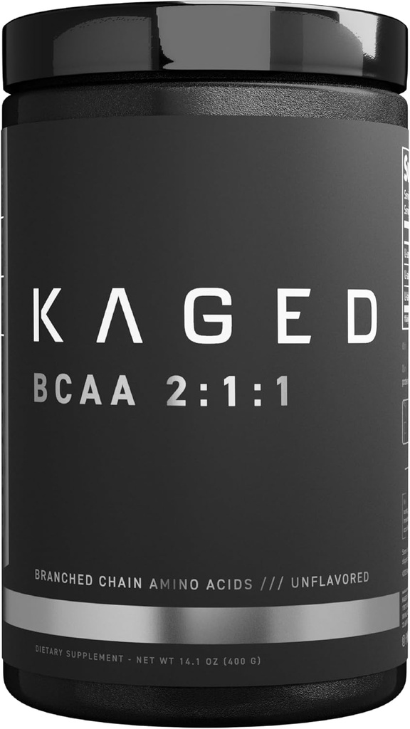 BCAA Powder, Kaged BCAAs Amino Acids, Fermented, Plant Based & Vegan Friendly Branched Chain Amino Acid, 5g BCAA Unflavored, Amino Acid Supplements for Men, 72 Servings