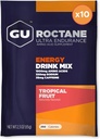 GU Energy Roctane Ultra Endurance Energy Drink Mix, Vegan, Gluten-Free, Kosher, 35mg of Caffeine, and Dairy-Free n-the-Go Energy for Any Workout, 10 Single-Serving Packets, Tropical Fruit