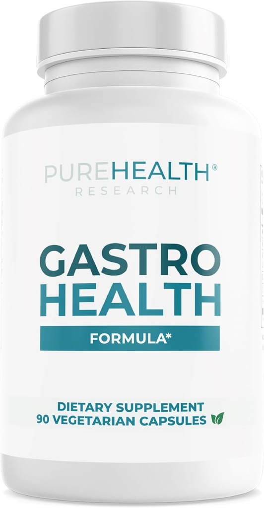 PUREHEALTH Research Gastro Health Formula - Natural Alginate for Acid Reflux - DGL συμπλήρωμα για Heartburn & Indigetion - Με Artichoke, Rhodiola Rosea, Hyaluronic Acid, Quince & More - 90 κάψουλες
