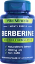 Berberine Supplement 1200 mg - Pure Berberine HCL Organik % 97 Test Edildi - Kadınlar ve Erkekler için En İyi Tüm Doğal Sigara Supplementleri - Karşılaştırmalı Bu 1200 mg Başkalarına 500 mg Or 1000 mg Capsules