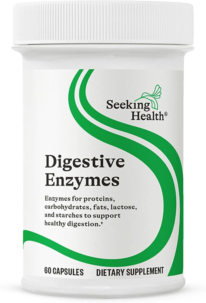 Αναζητώντας την Υγεία Digestive Ένζυμα- Ένζυμα για την πρωτεΐνη, υδατάνθρακες, λίπη, λακτόζη, και αμύλους για την υποστήριξη Υγιούς Διέγερσης- 60 Κάψουλες