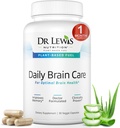 Memory ve Focus için Beyin Supplements - Dr Lewis Daily Brain Care Capsules with Aloe Vera – Plant-Based Nootropic and Energy Supplement for Brain Fog, mental Clarity, and Immune Support – 90 Capsules