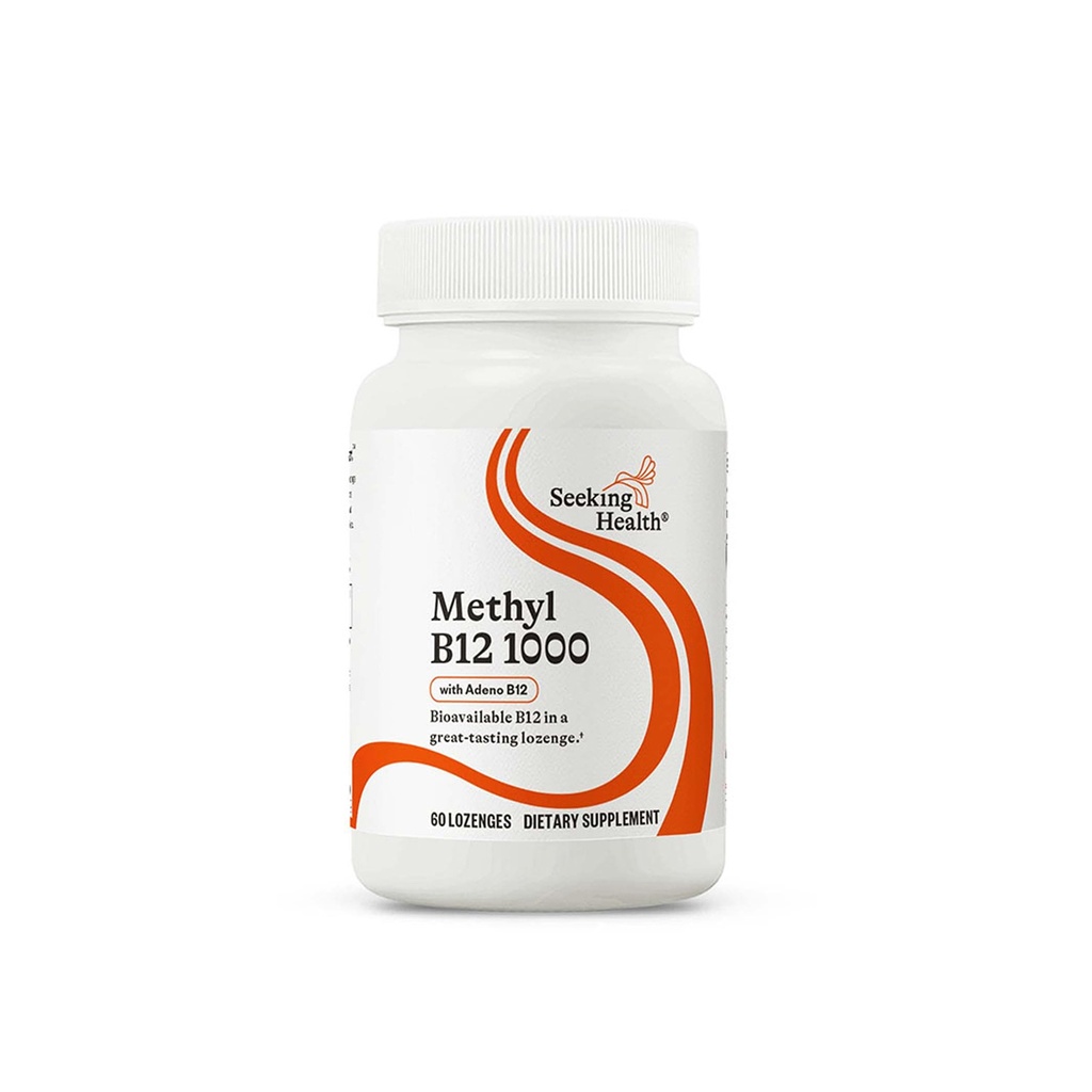 Αναζητώντας Υγεία Μεθύλιο B12 1000, 1000 mcg B12 ως Αδενοσυλοκοβαλαμίνη και Μεθυλοκοβαλαμίνη, Υποστηρίζει τα επίπεδα ομοκυστεΐνης και μεθυλίωσης, Υποστήριξη MTHFR, Vegan και χορτοφάγους (60 lozenges)*