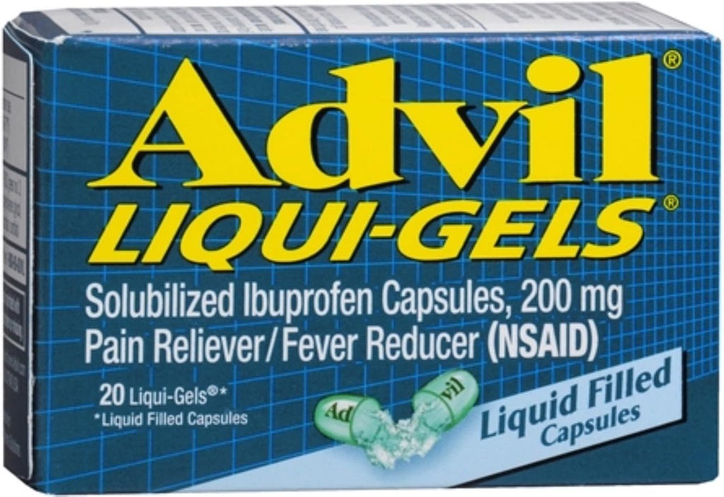 Advil 200 mg Liqui-Gels 20 ea (Brook of 12)