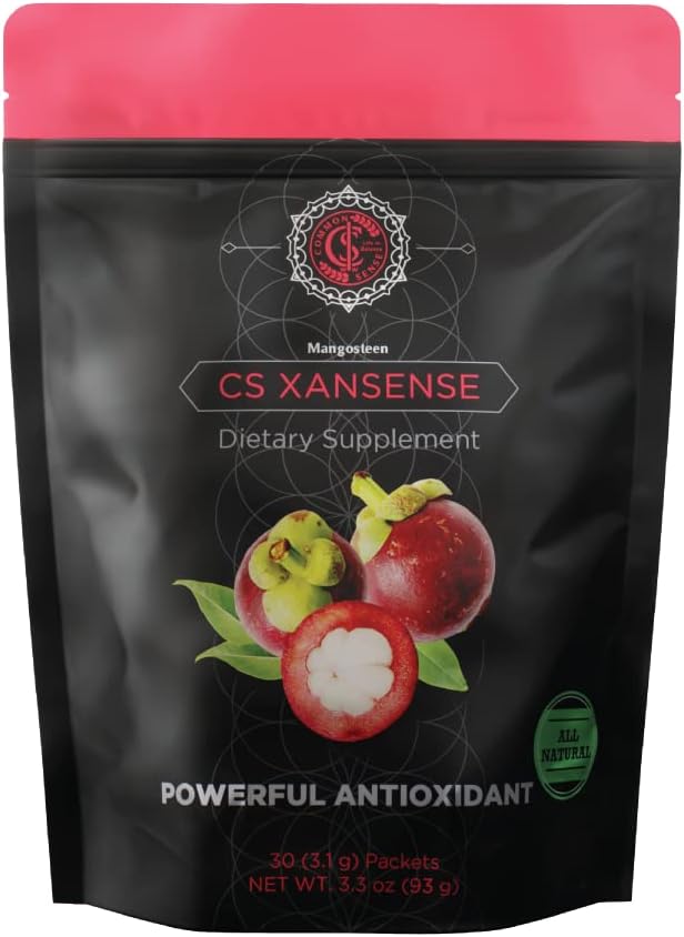 CS XanSense Immune System & Anti-oksi Supplement- Mangosteen, Xanthones, & Vitamin C- Sugar Free Energy Drink Rich in Vitamins