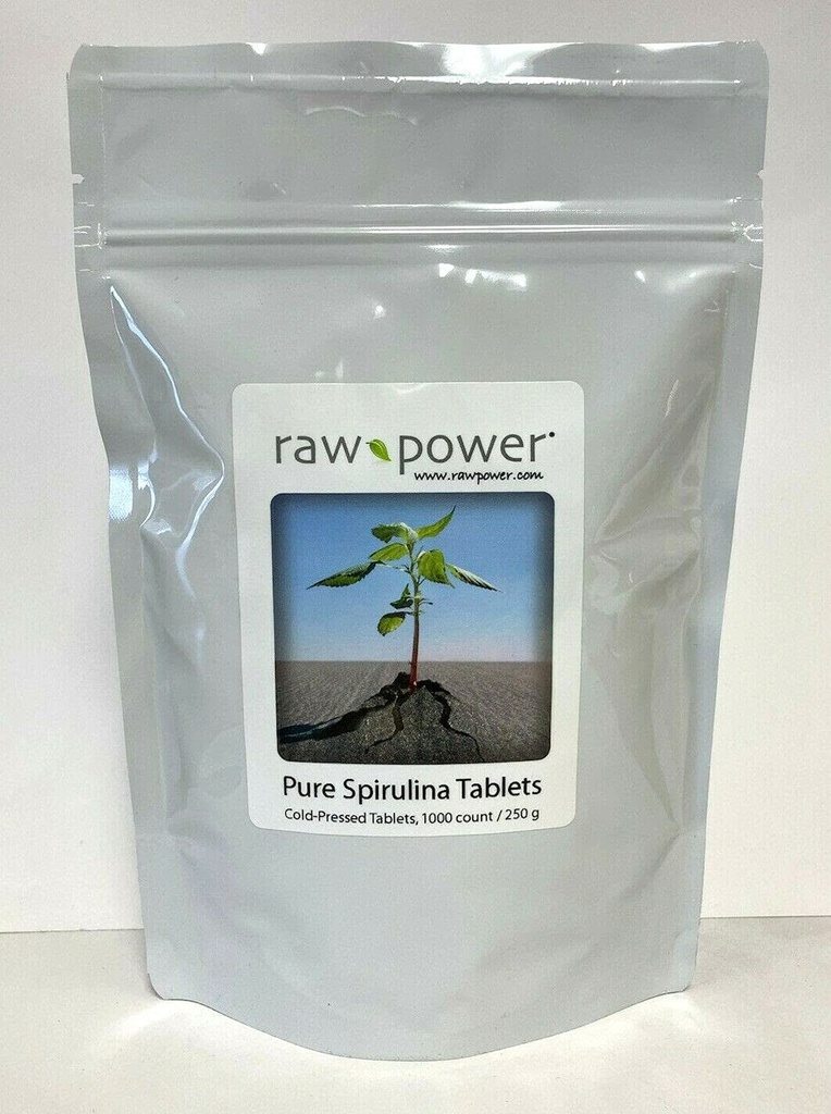 Spirulina Tabletleri, 1000 Kont, 250 mg Her, (250 Grams / 8.8 oz) %100 Saf, çiğ, Organik, Soğuk-Basın
