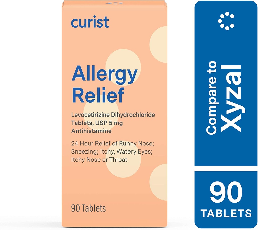 Curist - Genric Xyzal Levocet 5 mg - (90 Tablet) - Alerji Pilleri, 24 Saat Alerjisi - Alerjik Tıp
