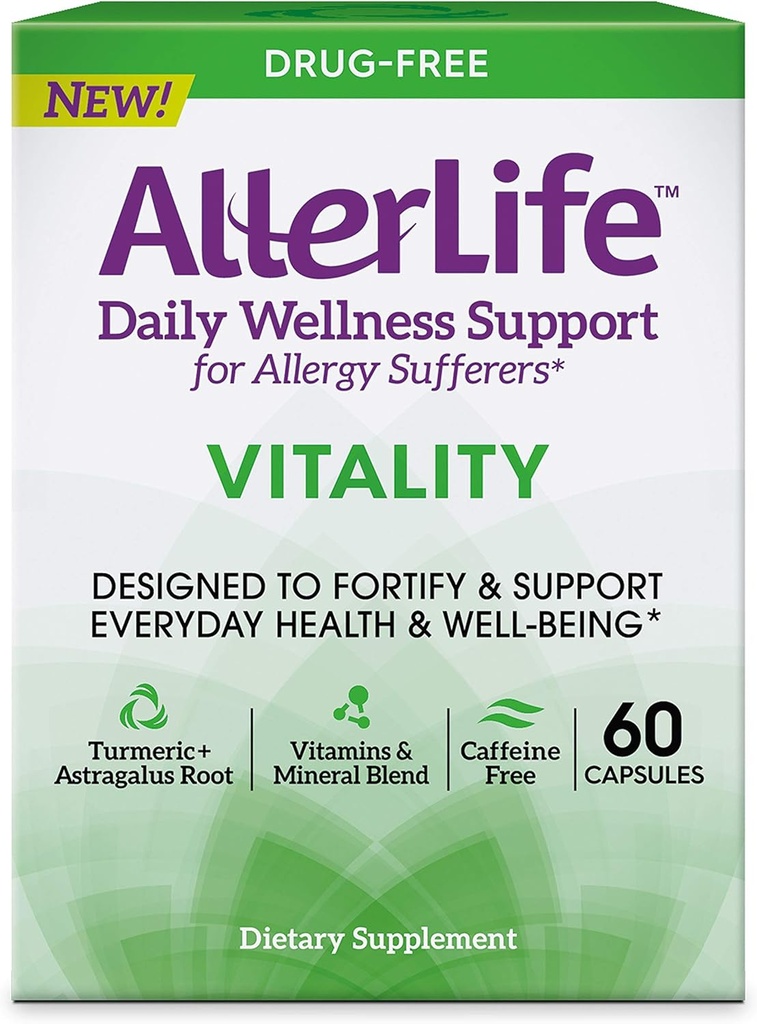 Vitality Capsules, Günlük Sağlık ve Well-Being için Günlük Alerji Supplements, 60-Count