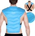 Yardım Uzmanları Büyük Geri ve Omuzlu Buz Paketi - Dual-Sided Fabric ve Atıcısı ile Reusable Gel Cold Pack, Soft Plush Lining for Upper Back Cold Therapy and Post-Workout Recovery