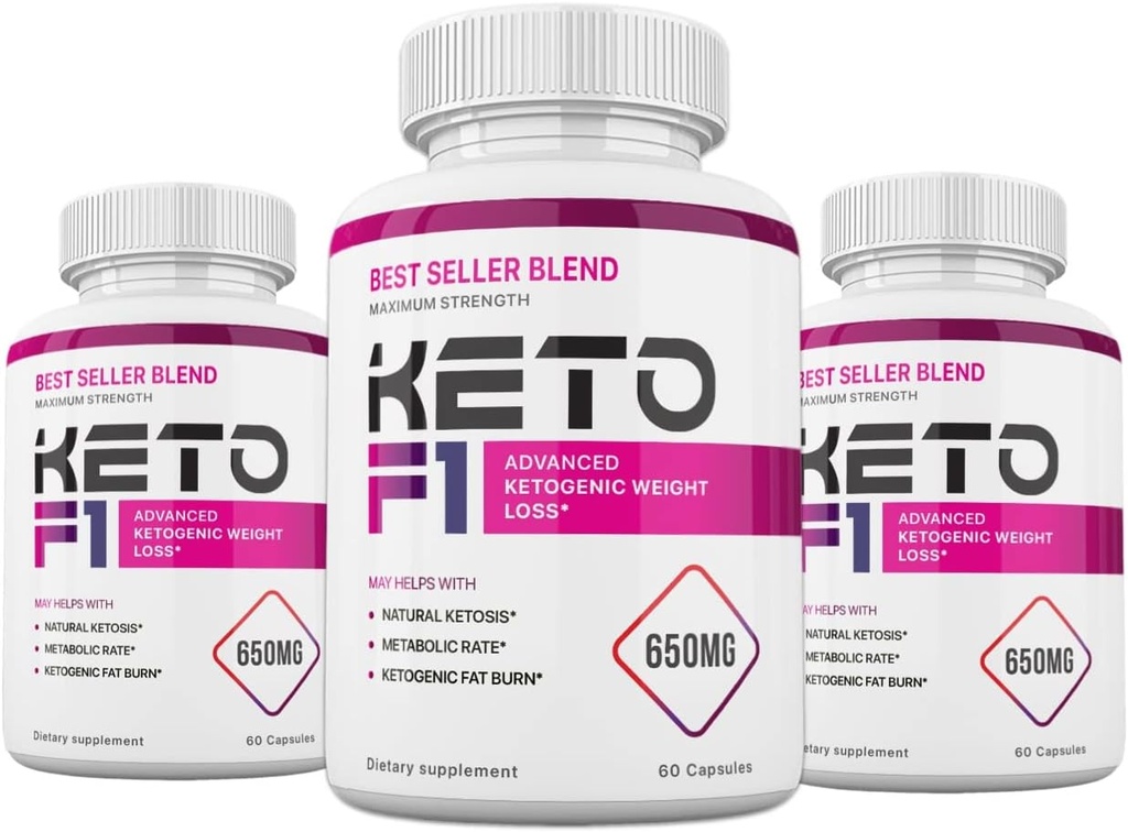 (3 Pack) Φόρμουλα Keto F1 Blend, 180 κάψουλες, 3 μήνες προσφοράς