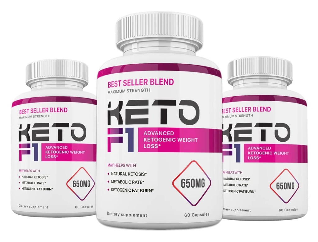 (3 Pack) Keto F1 Blend Formula, 180 Capsules, 3 Ay Supply