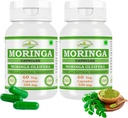 Doğal ve Pure Herbal Moringa OLEIFERA (Moringa, Sahijan) Extract Capsules | En yüksek Potency,% 100 Herbal Ürün | 60 x 500 mg Paket. Veg Capsules (Pack of 2 Jar)