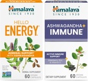 Himalaya Merhaba Enerji, Adrenal Destek ve Günlük Enerji ve Ashwagandha +Immune Support için C vitamini ile En İyi Immune Desteği, 60 Capsules Her - Scherenal Support & Daily Energy and & Ashwagandha +Immune with Vitamin C for Active Immune Support, 60 Capsules