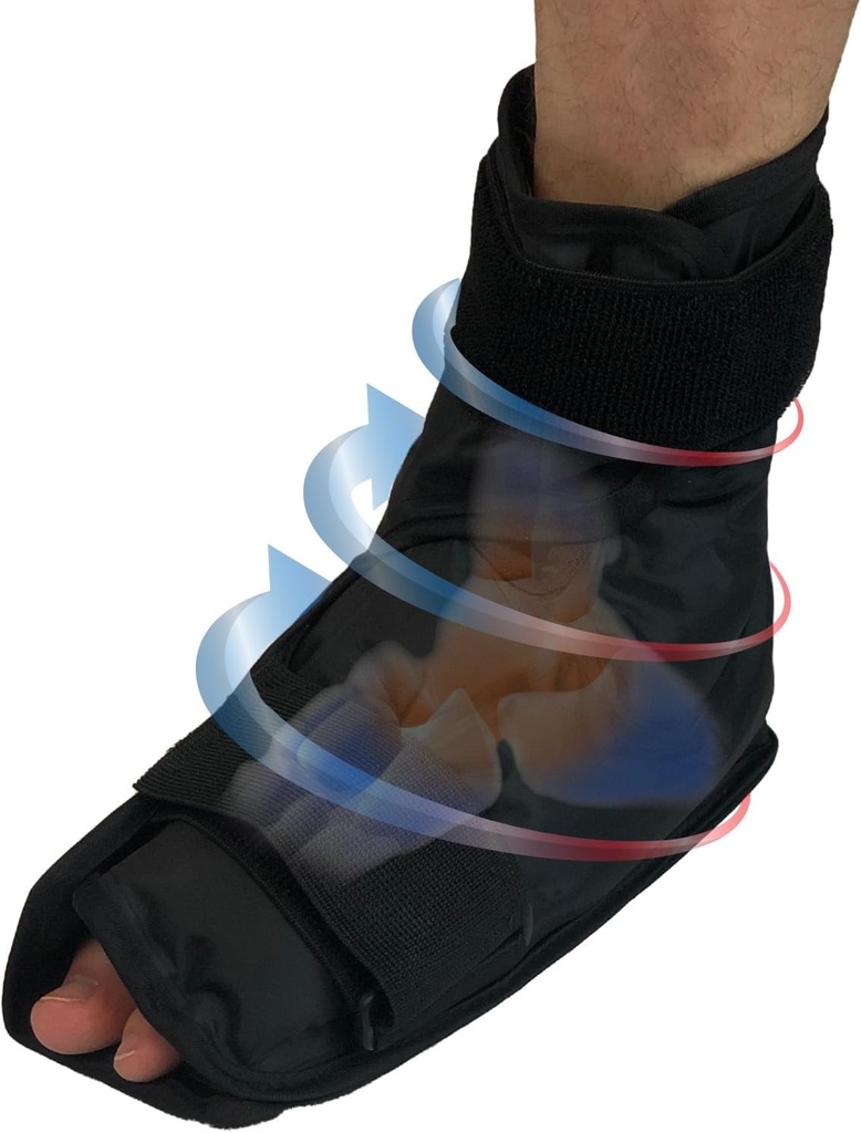 Foot & Ankle Pain Relief Hot/Cold Gel Wrap - Relieve Foot and Ankle Aches & Pains Using Compression Gel Ankle Ice Pack Wrap - Θερμαινόμενο ή Ψυχρό, Στόχοι Όλες οι περιοχές του Ankle & Foot - Μεγάλες