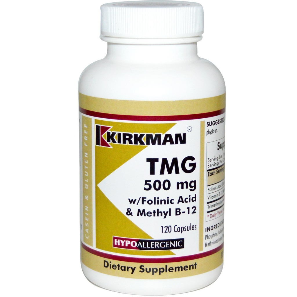 TMG (Tritilglycine) 500 mg w/Folinic Acid & B12 Capsules - Hipo 120 kapsül