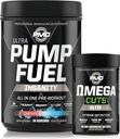 PMD Sports Ultra Pump Insan Yakıtlığı - Pre Workout - Cherry Bombsicle (30 Hizmet) Spor Omega Cuts Elite Thermogenic Fat Burner (90 Softgels)