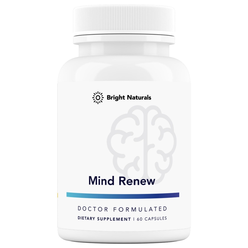 Mind Renew - ABD'de Made in the USA - Brain Supplement for Memory and Focus - Support Vitality and Energy, 60 Capsules