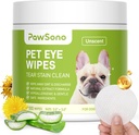 Köpekler ve Cats için göz Wipes, Hipoallergenic Dog Eye Wipes daha temiz, Doğal Temizlik Grooming Pet Wipes Gally Take Tear Stain, Eye Debris, Discharge, Mucus, Non-Irritating, Unscent, 100 Adet