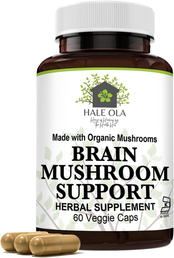 Υποστήριξη μανιταριών εγκεφάλου – Μη ΓΤΟ & Kosher Certified Supplement with Poent Mushroom Blend for Enhanced Mental Clarity, Energy, Focus, Memory Function & Cognitive Health