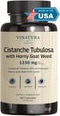 VINATURA Cistanche ile Horny Goat Weed% 60 Icariin - 1250 mg per Service, Cistanche Supplement Men, Enerji, Güçlü Bilişsel *USA Yaptı ve Test Edildi * - 60 Capsules 30 Servisler