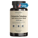 VINATURA Cistanche ile Horny Goat Weed% 60 Icariin - 1250 mg per Service, Cistanche Supplement Men, Enerji, Güçlü Bilişsel *USA Yaptı ve Test Edildi * - 60 Capsules 30 Servisler
