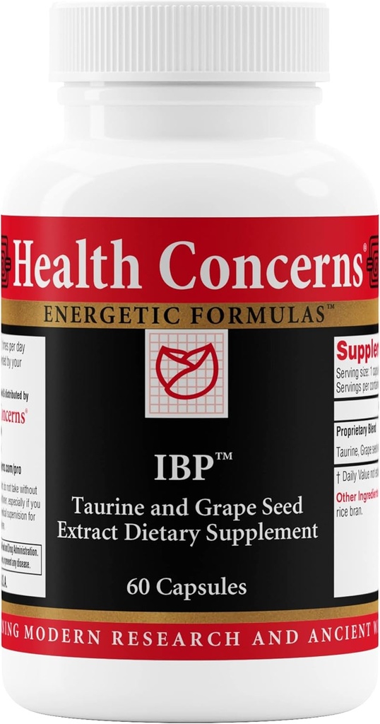 Sağlık IBP – Kalp Sağlığı Taurin & Grape Tohumu – Kan Baskı Desteği – Antioksi Cardiovascular Circulation Formula – Cholesterol Metabolism – 60 Capsules
