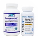 Serracor- NK & Serra-RX 260.000 SU - Scar Thissue Bundle (150 Κάψουλες & 60 Κάψουλες) - Οξύ- Resiant Serrapeptase Proteolytic Systemic Enzyme, αναπνευστικό & πνεύμονα Υποστήριξη