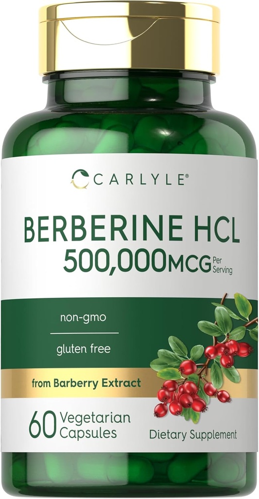 Carlyle Berberine HCL Supplement | 55.00 | Vegetarian, Non-GMO, Gluten Free