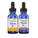 HoneyCombs High Potency B1 (Thiamine) & B2 (Riboflavin) Drops - Vegan, Non-GMO, Alkol Özgür Madde Sağlığı, Digestion, Hair, Skin & Nails