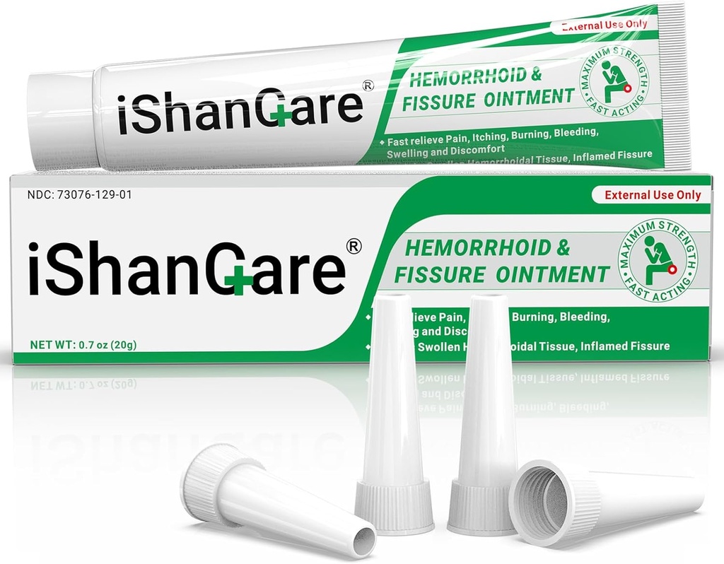 Hemorrhoid Krem, Hemorrhoid & Fissure Treatment Ointment Extra Strength, Relief Anal Pain, Itching, Bleeding, Swelling, Discomfort, Natural Her Fast Acting Materialss, Contains E