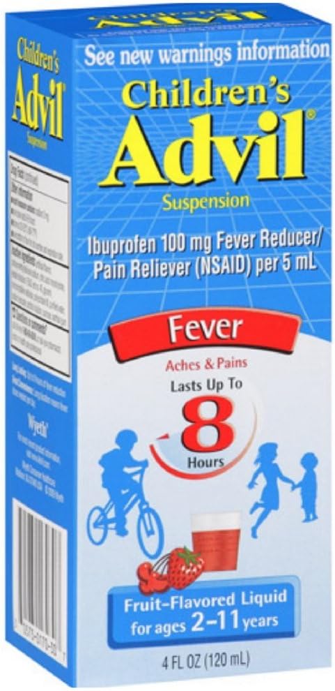 Advil Meyve Şövdü Çocuklar Suspension Liquid, 4oz -36 Pack