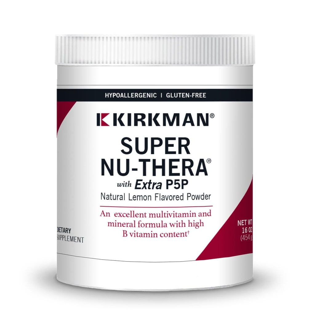 Kirkman Super Nu-Thera® ile 25 mg P-5-P Toz - Yeni, Geliştirilmiş Formula! | 454 gm/16 oz | Multi Vitamin