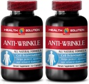 αντιρυτιδικές κάψουλες για το πρόσωπο - ANTI- WRINKLE COMPLEX - μέταλλα δέρματος, αντιγηραντικό συμπλήρωμα, βιταμίνη Ε κολλαγόνο, αντιρυτιδικό ορό, άλφα λιποϊκό οξύ, αντιρυτιδικά χάπια για γυναίκες, 2 Bot 120 Caps