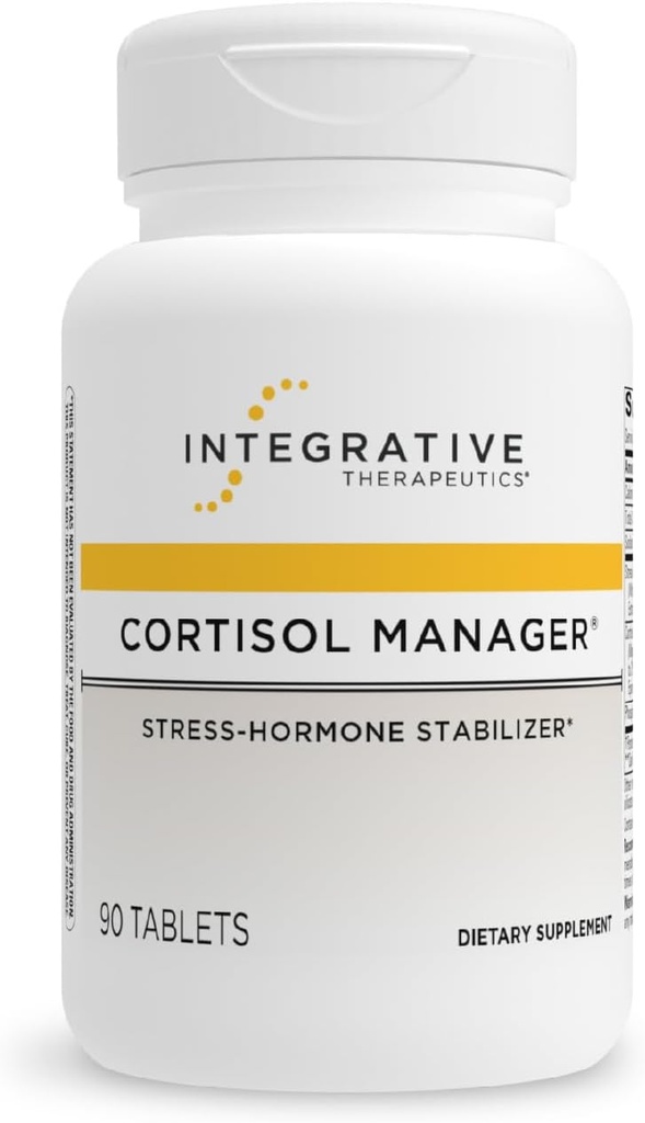 Integrative Pharmaceuticals Cortisol Manager - Συμπλήρωμα Υποστήριξης για την Υγεία για την Υγεία Ανταπόκριση στο Στρες* - Vegan, Dairy-Free & Gluten-Free - 90 Κάψουλες (45 Σερβιέτες)