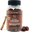 Ceylon Cinnamon Sugar-Free Gummies - 120ct | 2000mg Per | Antioksi & Ortak Destek | Delicious Apple Pie Flavor | Vegan & Gluten-Free Cinnamon Supplements