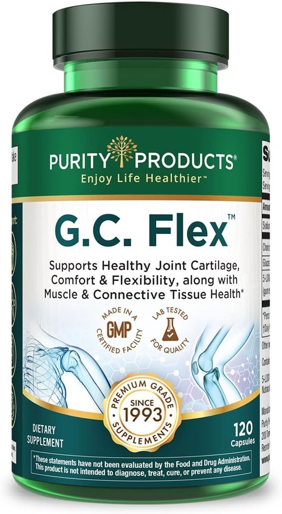 Saf Ürünler G.C. Flex (Glucosamin ve Chondroitin Sulfate Super Formula) - Ortak + Cartilage Health + Sağlıklı Kaslar + Bağlayıcı Tound - Ortak Flexality - 90 Capsules from 90 Capsules from from 90 Capsules