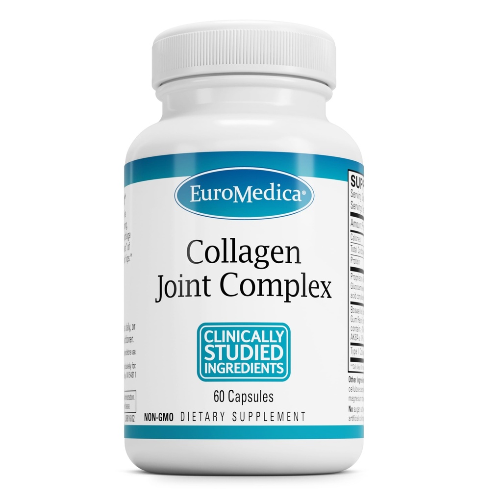 EuroMedica Collagen Joint Complex - Collagen Supplement for Joint Health Support - Συμπλήρωμα διατροφής με εκχύλισμα Boswellia & τύπου II Collagen - Υποστήριξη πλάτης & γονάτου - 60 κάψουλες