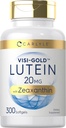Carlyle Lutein ve Zeaxanthin 20mg | 300 Softgels | Eye Health Vitamins | Non-GMO & Gluten Free Supplement Supplement Supplement