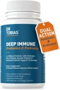 Dr. Tobias Deep Immune Probiotics & Prebiotics, Dual Action Digestion & Immune Support with PreforPro Prebiotics & Delayed Release Spore Forming Probiotics for Women & Men, 60 Κάψουλες, 30 Σερβιέτες
