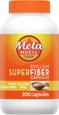 Metamucil SuperFiber Κάψουλες Ψυλλίου, Χωρίς γλουτένη και Χωρίς ζάχαρη, 200 Ct