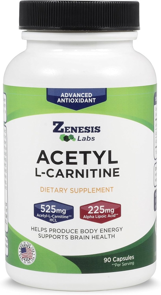 Zenesis Labs, Alfa Lipoic asit ile Acetyl L-Carnitine - 90 Capsules