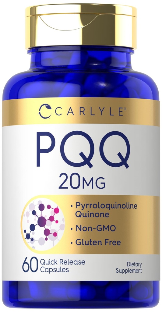 Carlyle PQ Supplement 20 mg | 60 Capsules | Non-GMO ve Gluten Free