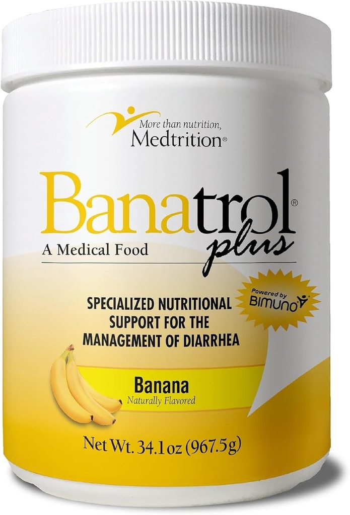 Banatrol® Φυσικό Αντιδιαρρηκτικό με Προβιοτικά, Ανακούφιση από Χρόνια Διάρροια, IBS, Επαναλαμβανόμενη Διάρροια, Κλινικά Υποστηριζόμενη Ιατρική Τροφή, Μη Συντηρητική, 90 Υπηρεσίες (Banana)