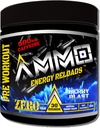 AMMO ® Energy ReloadsTM Pre Workout Toz - 300 mg Caffeine Zero Sugar Vital Aminos and Electrolytes No Yapay Flavors or Colors (Berry Blast)