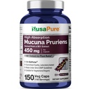 NusaPure Mucuna Pruriens 50:1 Extract, 450 mg Ισοδύναμα με 22.500mg 150 Veggie Caps (Non-GMO, Vegan, Gluten Free, Bio-Perine)