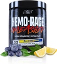 Nutrex Research Hemo-Rage Extreme High Stim Pre Workout Toz | Insane Lasting Energy, Focus, Endurance & Pump ATM Preworkout Supplement | Blueberry Lemonade 30 Hizmet
