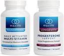 Equilife - Daily Active Multi-Vitamin (30 hizmet) ve Progesterone Support (90 ct.) Schelife, 21 Essential Vitaminler ve Herbal Hormon Tamamlayıcı