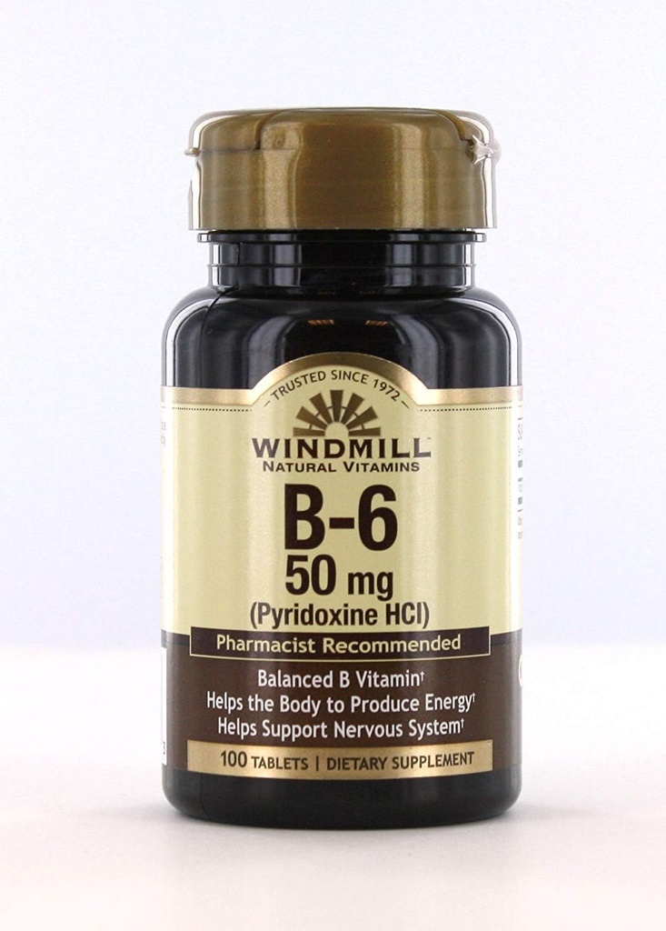 Βιταμίνη B-6 TABS 50 MG WMILL Μέγεθος: 100